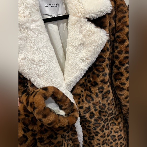 NWOT Derek Lam 10 Crosby Leopard print collared jacket - Picture 6 of 8